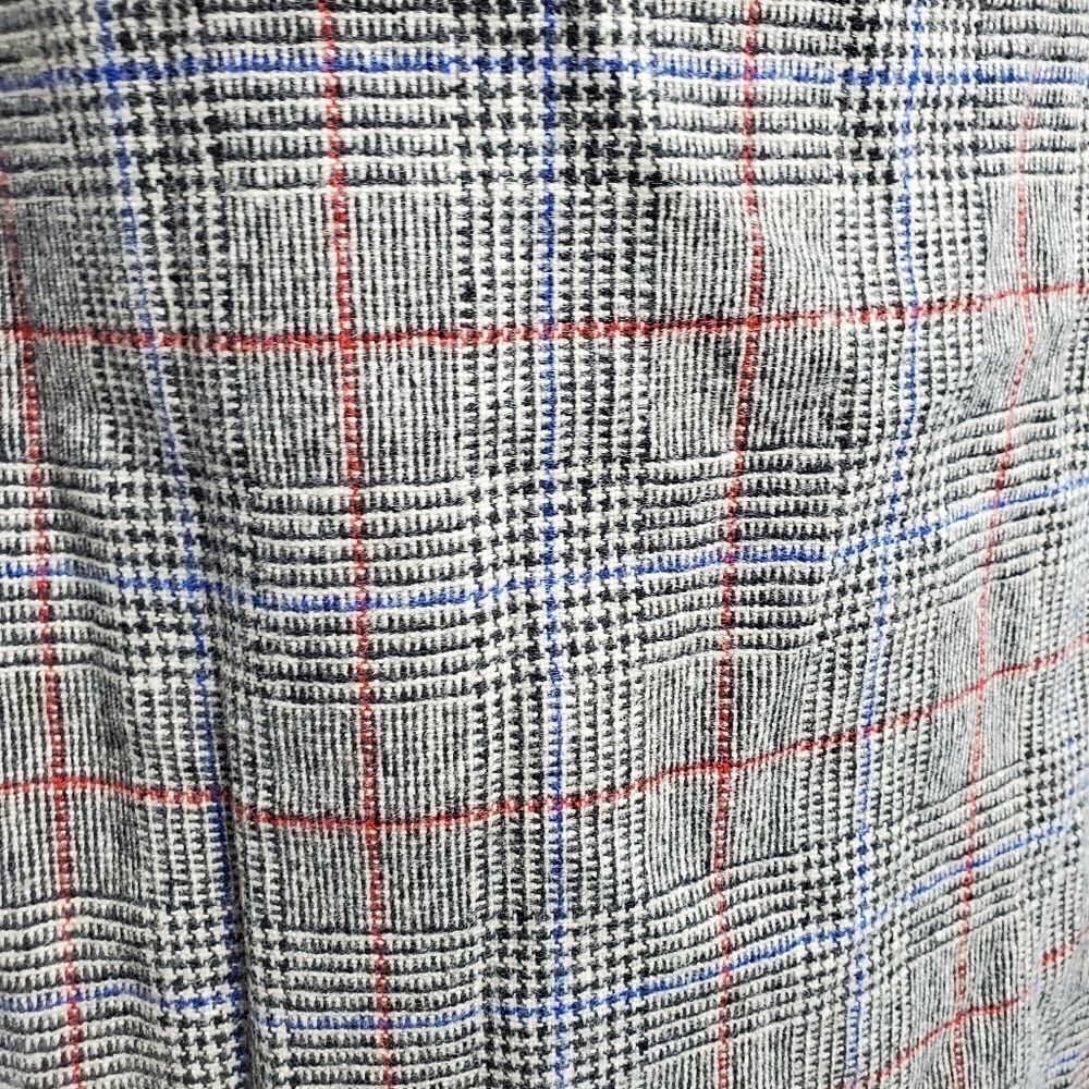 VINTAGE 80s skirt set dark academia wool plaid one button blazer suitM - Picture 2 of 16